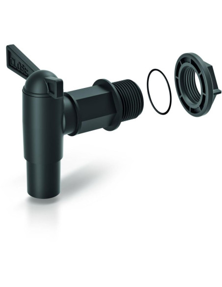 Kran do zbiornika na wodę deszczówkę cantap 3/4 czarny