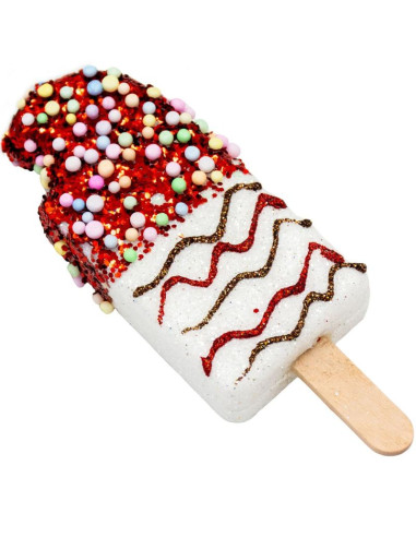 Lody dekoracja wisząca bombka 3szt biały