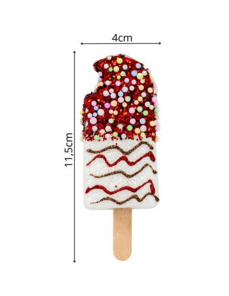 Lody dekoracja wisząca bombka 3szt biały