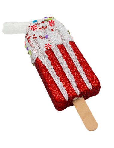 Lody dekoracja wisząca bombka 3szt czerwony