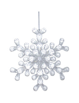 Dekoracja wisząca płatek śniegu 12x12 cm wzór 2 2