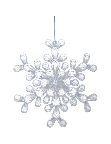 Dekoracja wisząca płatek śniegu 12x12 cm wzór 2