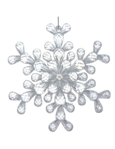 Dekoracja wisząca płatek śniegu 12x12 cm wzór 2