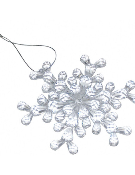 Dekoracja wisząca płatek śniegu 12x12 cm wzór 2