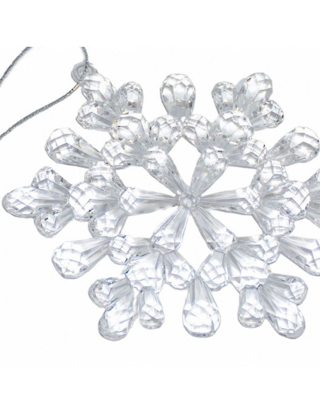 Dekoracja wisząca płatek śniegu 12x12 cm wzór 3