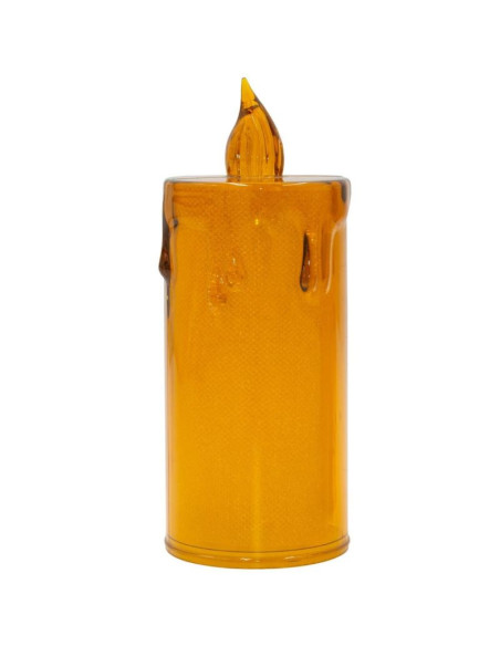 Świeca dekoracyjna 12,5 cm amber ciepły biały 1 led
