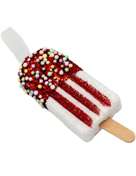 Lody dekoracja wisząca bombka 3szt biały