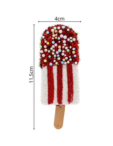 Lody dekoracja wisząca bombka 3szt biały