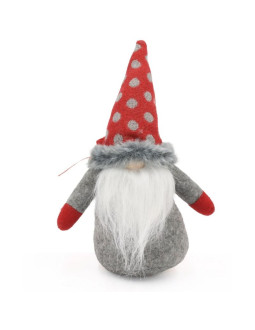 Mikołajek dekoracyjny z workiem na prezent 20cm czerwony 2