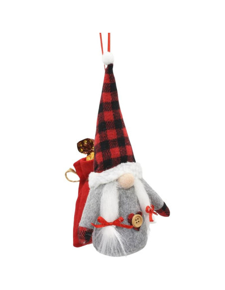 Mikołajek dekoracyjny z workiem na prezent 20cm girl