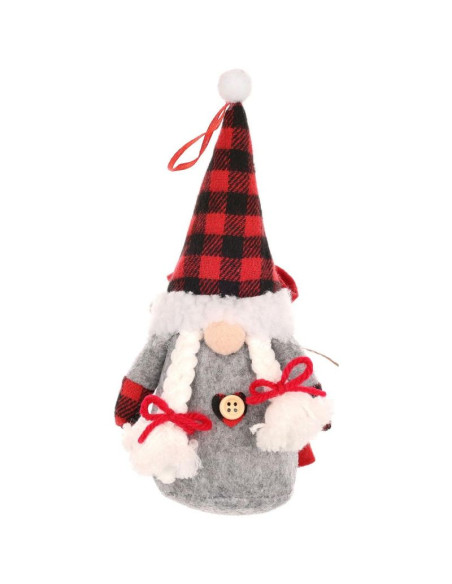 Mikołajek dekoracyjny z workiem na prezent 20cm girl