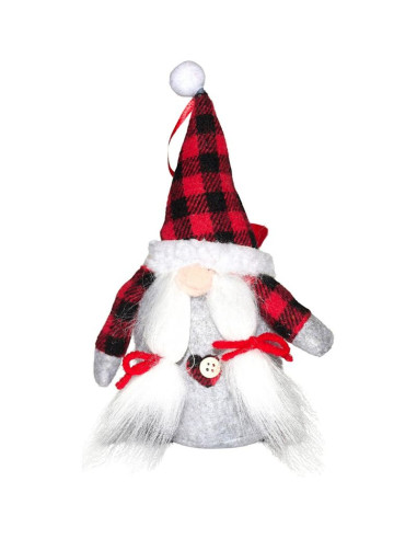 Mikołajek dekoracyjny z workiem na prezent 20cm girl