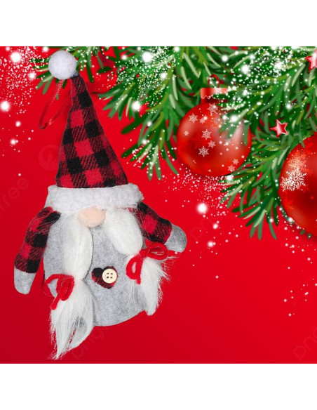 Mikołajek dekoracyjny z workiem na prezent 20cm girl