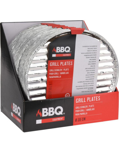 Aluminiowe tacki na grilla śr 34cm 3szt