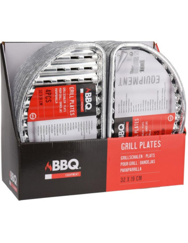 Aluminiowe tacki na grilla half 4szt