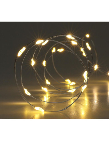 Lampki druciki na baterie girlanda 100 led ciepły biały