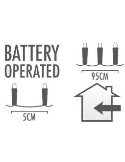 Lampki druciki na baterie girlanda 100 led ciepły biały 2