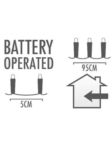 Lampki druciki na baterie girlanda 100 led ciepły biały