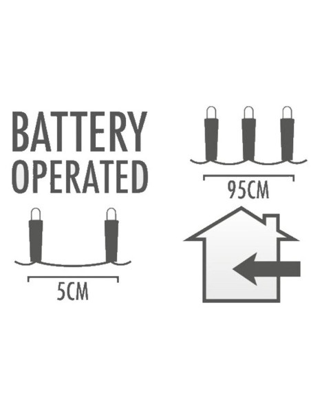 Lampki druciki na baterie girlanda 100 led ciepły biały