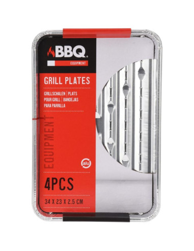 Aluminiowe tacki na grilla 34x23cm 4szt