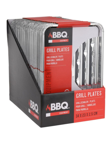 Aluminiowe tacki na grilla 34x23cm 4szt