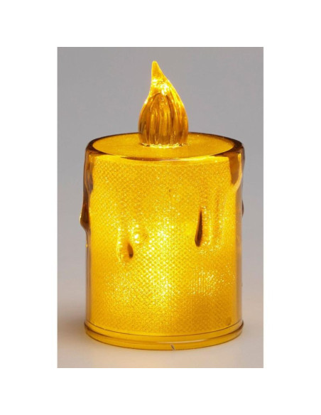 Świeca dekoracyjna 10,5 cm amber ciepły biały 1 led