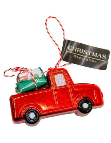 Ozdoba wisząca bombka samochód czerwony