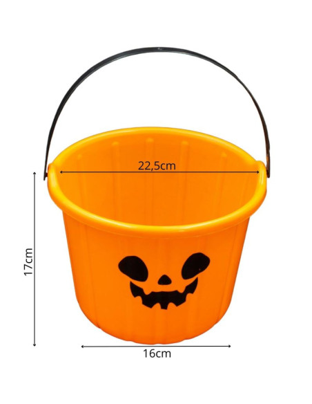 Wiadro na cukierki halloween 17cm