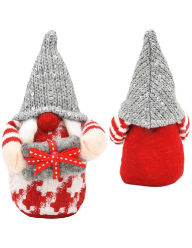 Skrzat gnom dekoracyjny 15cm szary girl