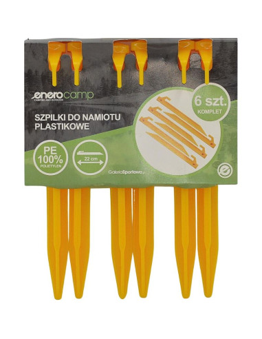 Śledzie do namiotu 22cm kpl. 6szt plastik enero camp