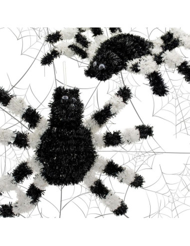 Figurka dekoracyjna pająk halloween biały