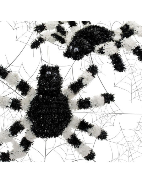 Figurka dekoracyjna pająk halloween biały