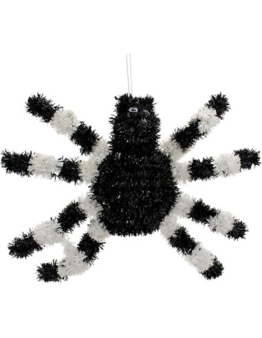 Figurka dekoracyjna pająk halloween biały