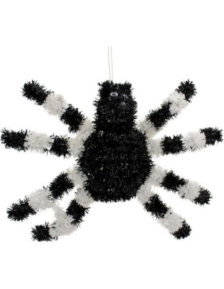 Figurka dekoracyjna pająk halloween biały