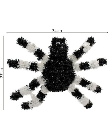 Figurka dekoracyjna pająk halloween biały