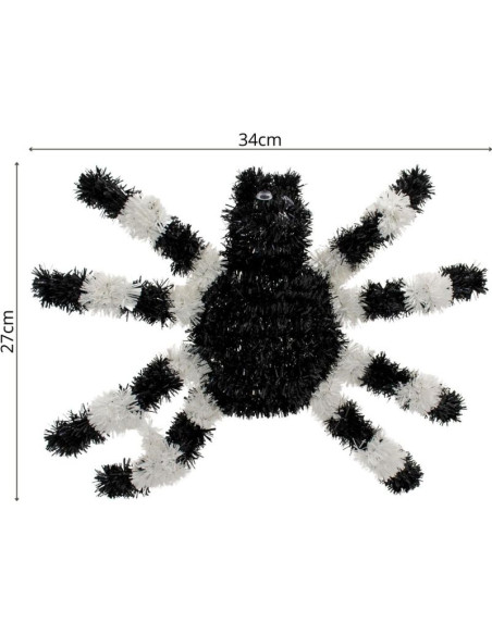 Figurka dekoracyjna pająk halloween biały
