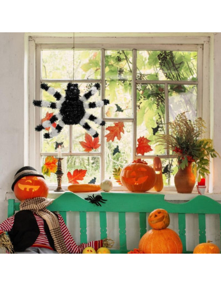 Figurka dekoracyjna pająk halloween biały