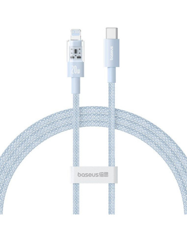 Kabel baseus gem usb c-ip 20w 1m (niebieski)