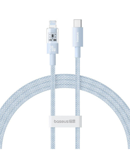 Kabel baseus gem usb c-ip 20w 1m (niebieski)