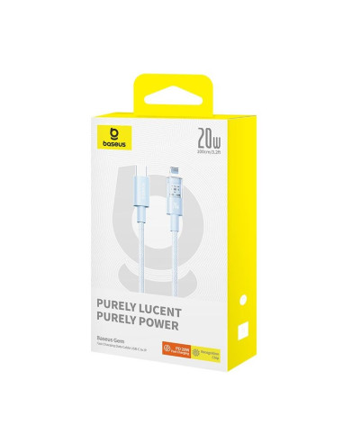 Kabel baseus gem usb c-ip 20w 1m (niebieski)