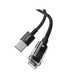 Kabel baseus gem typ usb typ a do ip 2.4a 1m (czarny) 2