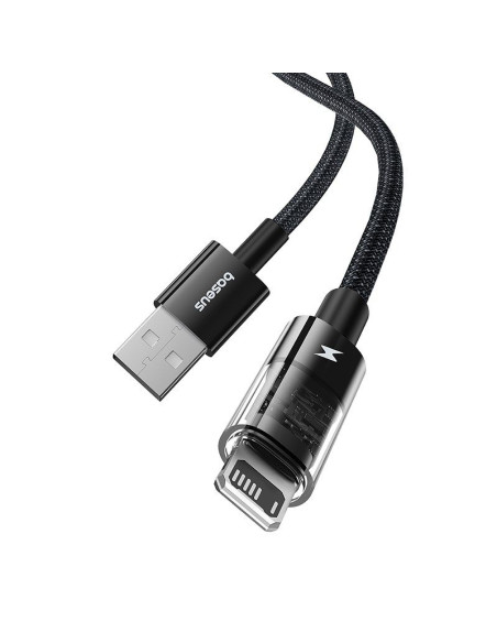 Kabel baseus gem typ usb typ a do ip 2.4a 1m (czarny)