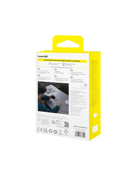 Kabel baseus gem typ usb typ a do ip 2.4a 1m (czarny)