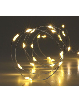 Lampki druciki na baterie girlanda 80 led ciepły biały 2