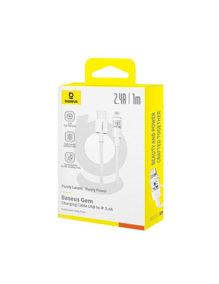 Kabel baseus gem 2.4a 1m (biały)
