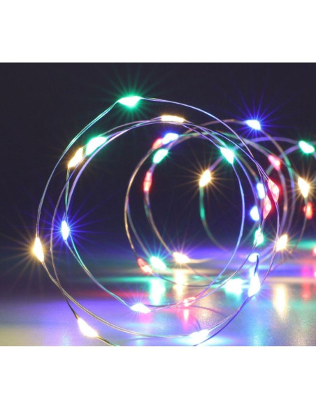 Lampki druciki na baterie girlanda 80 led multikolor