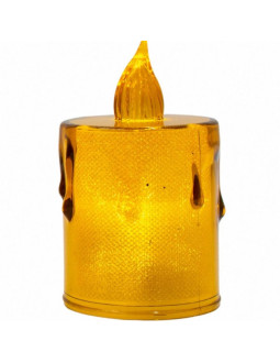 Świeca dekoracyjna 8 cm amber ciepły biały 1 led
