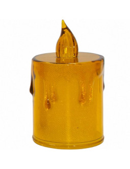 Świeca dekoracyjna 8 cm amber ciepły biały 1 led 2