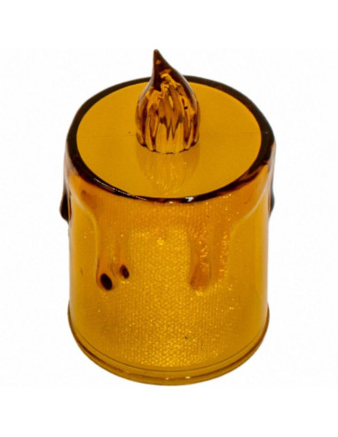 Świeca dekoracyjna 8 cm amber ciepły biały 1 led