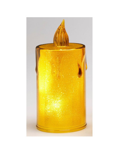 Świeca dekoracyjna 8 cm amber ciepły biały 1 led